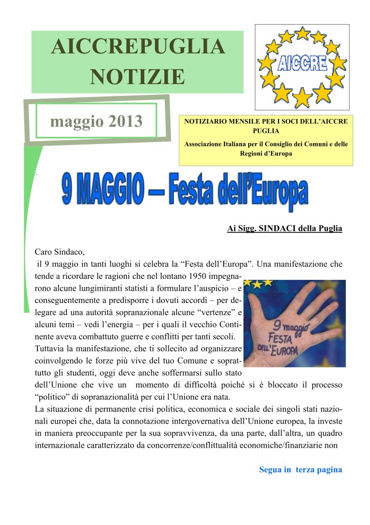 Notiziario Maggio 2013