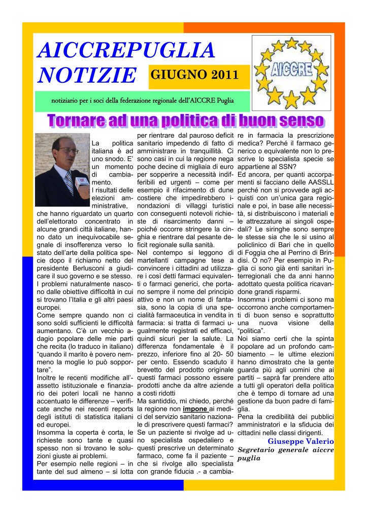 NOTIZIARIO GIUGNO 2011