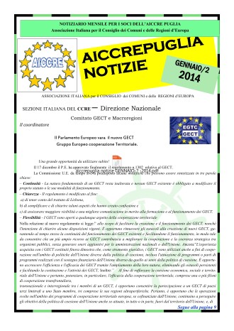 NOTIZIARIO GENNAIO 2014 N.2