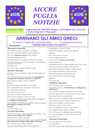 NOTIZIARIO DICEMBRE 2002