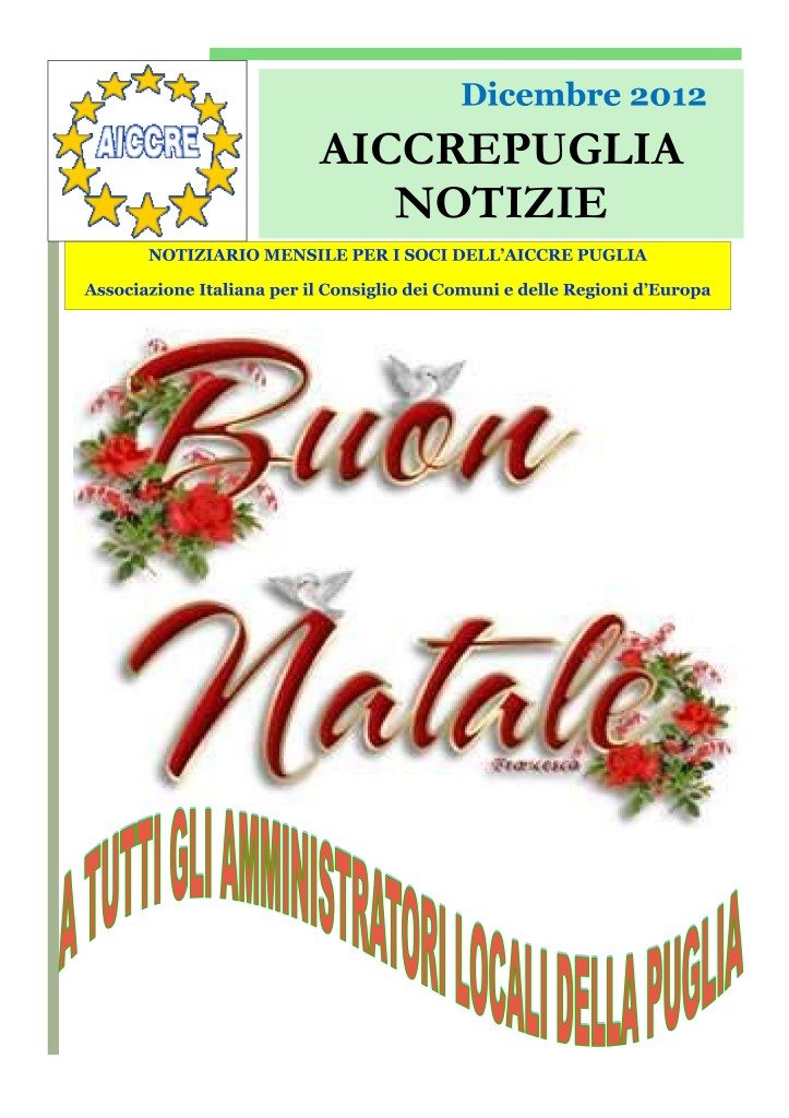 NOTIZIARIO DICEMBRE N.1 2012