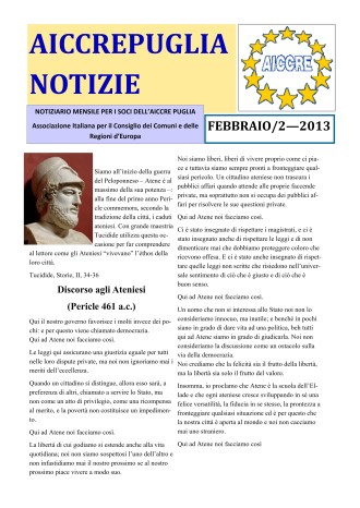 NOTIZIARIO FEBBRAIO 2013 N.2