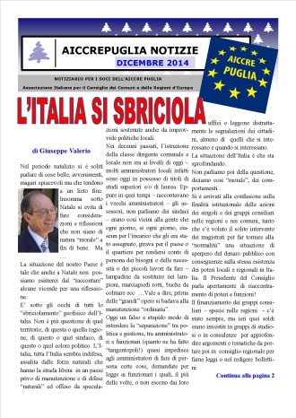 notiziafrio aiccrepuglia dicembre 2014