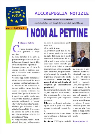 aiccrepuglia notizie marzo 2015 N. 2