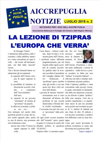 notiziario aiccrepuglia - luglio 2015 n. 2