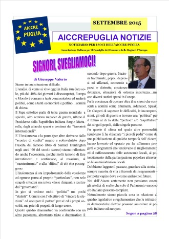 aiccrepuglia notizie - settembre 2015