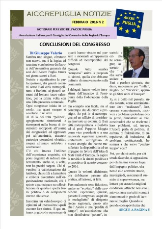 aiccrepuglia notizie - febbraio 2016 n. 2