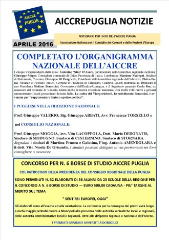 aiccrepuglia notizie aprile 2016