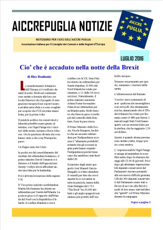 aiccrepuglia notizie - luglio 2016