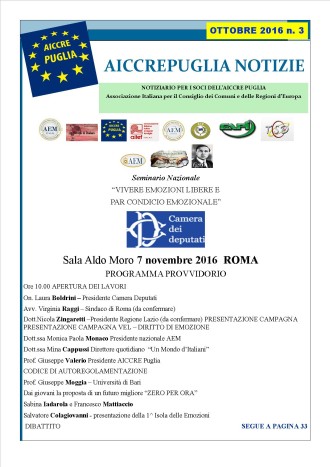 aiccrepuglia notizie di ottobre n. 3 - 2016