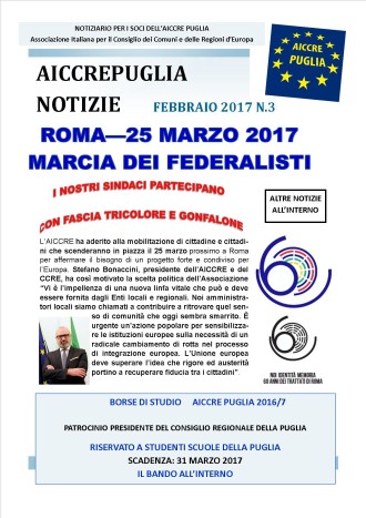 aiccrepuglia notizie - febbraio 2017 n.3