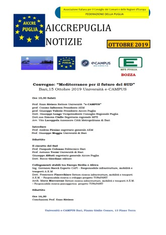 aiccrepugliA NOTIZIE DI OTTOBRE 2019