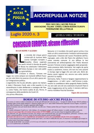 aiccrepuglia notizie luglio N. 3 2020