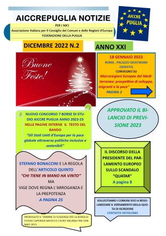 aiccrepuglia notizie di DICEMBRE 2022 n. 2