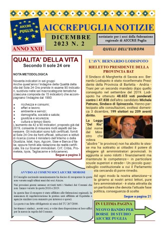 aiccrepuglia notizie dicembre 2023 n. 2