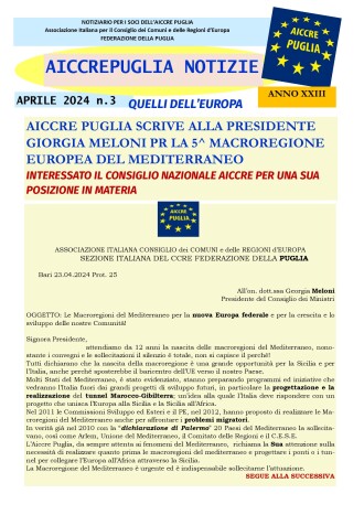 aiccrepuglia notizie di aprile 2024 n. 3