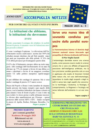 aiccrepuglia notizie di maggio 2025