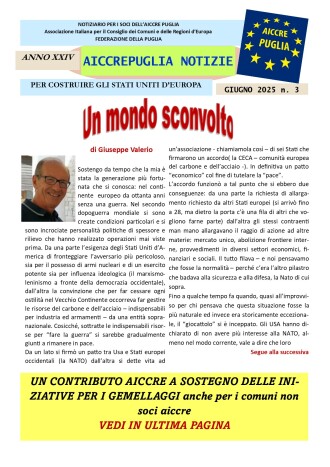 aiccrepuglia notizie di giugno 2025 n. 3