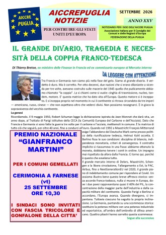 aiccrepuglia notizie di settembre 2026
