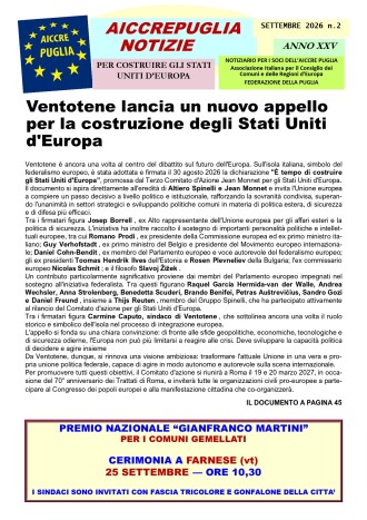 aiccrepuglia notizie di settembre 2026 n. 2