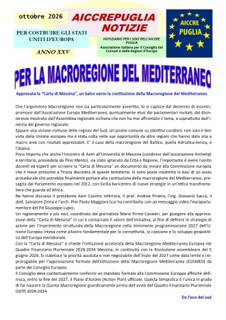 aiccrepuglia notizie di ottobre 2026