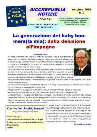 aiccrepuglia notizie di ottobre 2026 n. 2