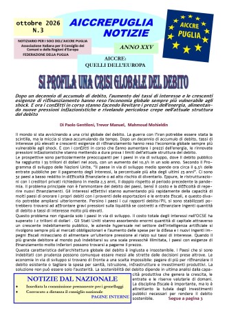 aiccrepuglia notizie di ottobre 2026 n. 3