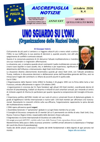 aiccrepuglia notizie di ottobre 2026 n. 4